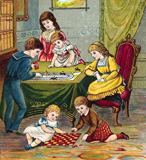 Behaved: children, brothers and sisters playing together