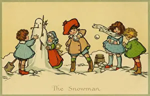 Culverwell: Children building a snowman