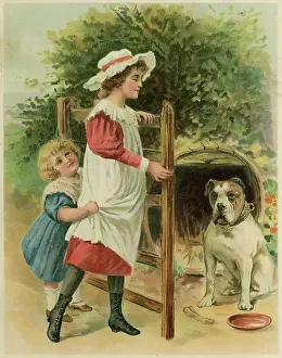 Nervously: CHILDREN AND BULLDOG