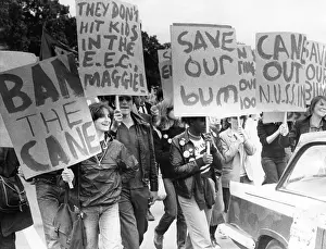 Campaigning: Children campaigning to ban the cane