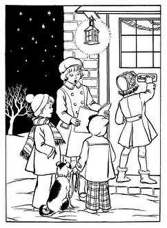 Knocking: Children carol singing