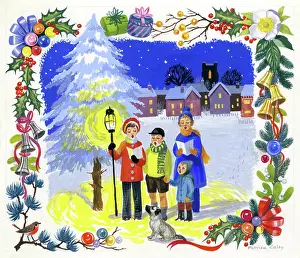 Children carol singing