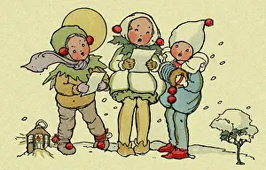 Carolling: Children carolling