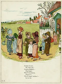 Children coming out of school