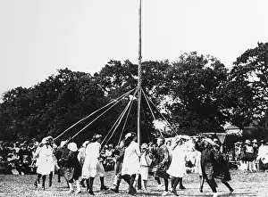 Smock: Children dancing round a maypole