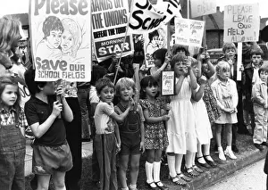 Tories: Children demonstrating to save school playing fields