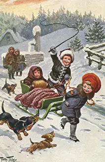 Thiele: Children, Dogs and Sled
