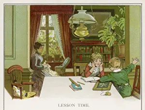 Homework: CHILDREN DOING HOMEWORK