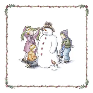 Miyuki: Children dressing the snowman
