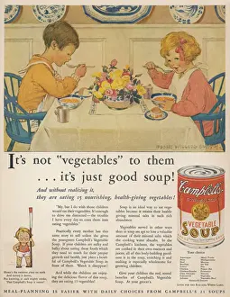 Napkins: CHILDREN EATING SOUP