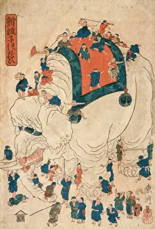 Ukiyo: Children exploring an elephant