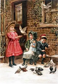 Scatter: CHILDREN FEED BIRDS 1894