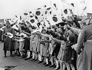 Laughter: Children with flags, 1937