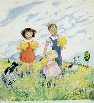Buttercups: Children Gathering Buttercups