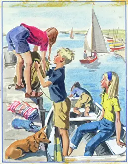 Jarrett: Children getting into a rowing boat