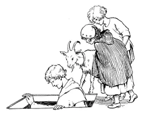 Basement: Children going down into the basement