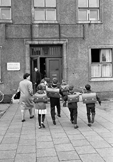 Satchels: Children going to school