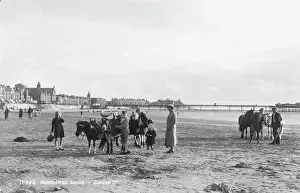 Morecambe: Children and Horses at Morecambe Sands