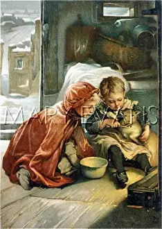 C1889: CHILDREN WITH LAMB C1889