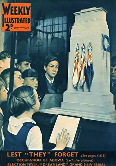 Lutyens: Children looking at a model of the Cenotaph