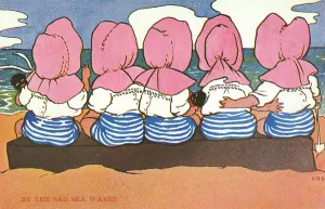 Golliwogs: Children looking out to sea