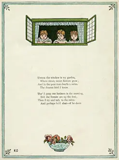 Leaded: Three children looking out of a window