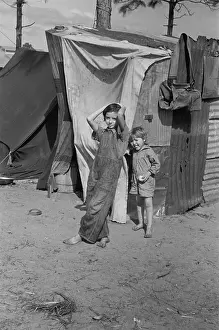 Migrant: Two children of a migrant fruit worker from Tennessee