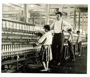 Widespread: Children and overseer at work in the spinning
