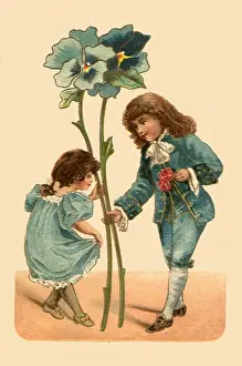 Bday: Children with Pansies
