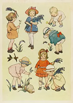Toddlers: CHILDREN PICKING FLOWERS