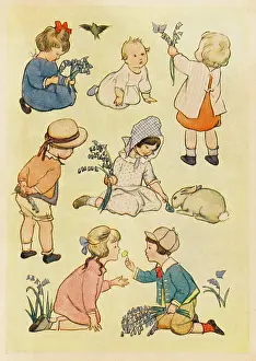 Toddlers: CHILDREN PICKING FLOWERS
