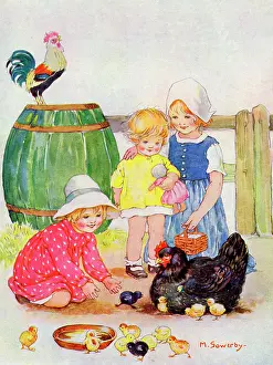 Playtime Nostalgia Illustration: Children at play