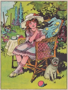 Disgust: Children at play - feeding a kitten