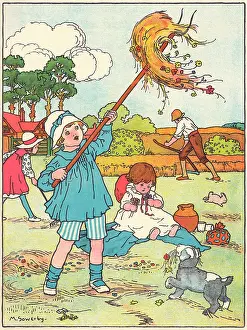 Haymakers: Children at play - making hay