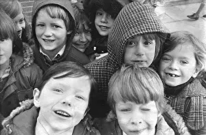 Hoods: Children in a playground, Dial Park Primary School
