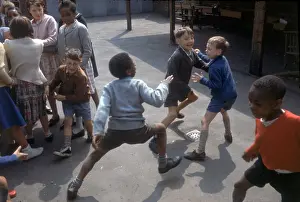 Johnsroger: Children in the playground at a Kilburn school