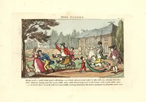Miseries: Children playing on carts cutting up a newly-rolled