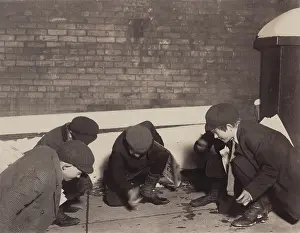 Craps: Children playing a dice game, from original ?