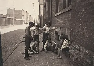 Craps: Children playing a dice game, from original ?