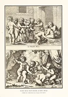 Hachette: Children playing the game of blind man's buff, 17th century