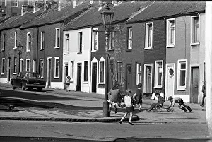 Gocart: Children playing in Milton Street, Belfast, Northern Ireland