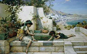 Coleman: Children Playing by a Pool on a Terrace