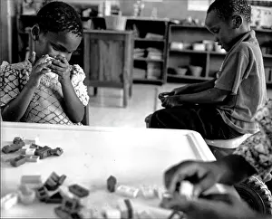 Seopedi: Children playing at Siloe school for the blind