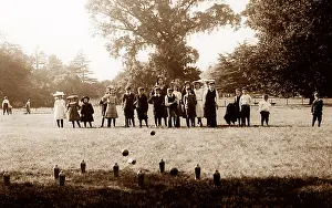 Skittles: Children playing skittles nine pins
