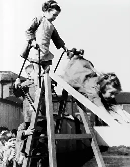 Slides: Children playing on slide