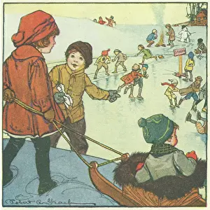 Children playing in the snow