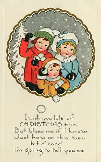 Snowballs: Children playing in the snow
