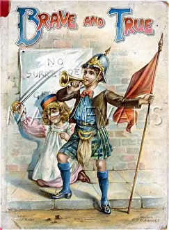 Brandishes: CHILDREN PLAYING SOLDIER