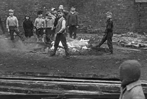 Wasteland: Children playing on waste ground