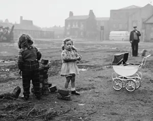 Wasteland: Children playing on waste ground